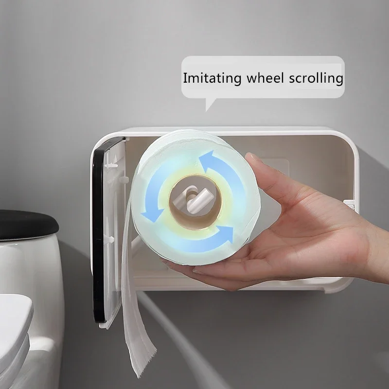 Toilet Paper Holder Wall Mounted Toilet Paper Box Waterproof Roll paper Storage Rack Tissue Organizer Shelf Bathroom Product