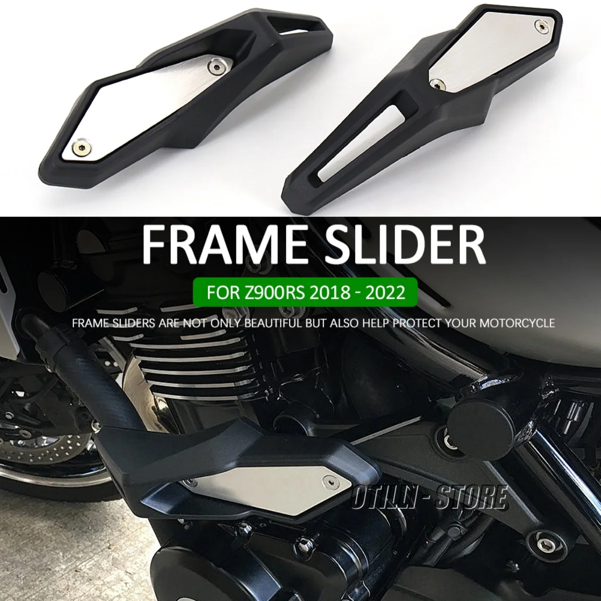 

Для Kawasaki Z900RS Z900 RS Z 900RS 2018-2022 слайдер рамы мотоцикла, защита от падения, аксессуары для мотоциклов