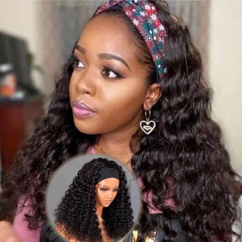 مجعد عقال شعر مستعار شعر الإنسان موجة عميقة غلوليس شعر مستعار للنساء اللون الطبيعي البرازيلي شعر ريمي ارتداء والذهاب شعر مستعار شعري طبيعي #1