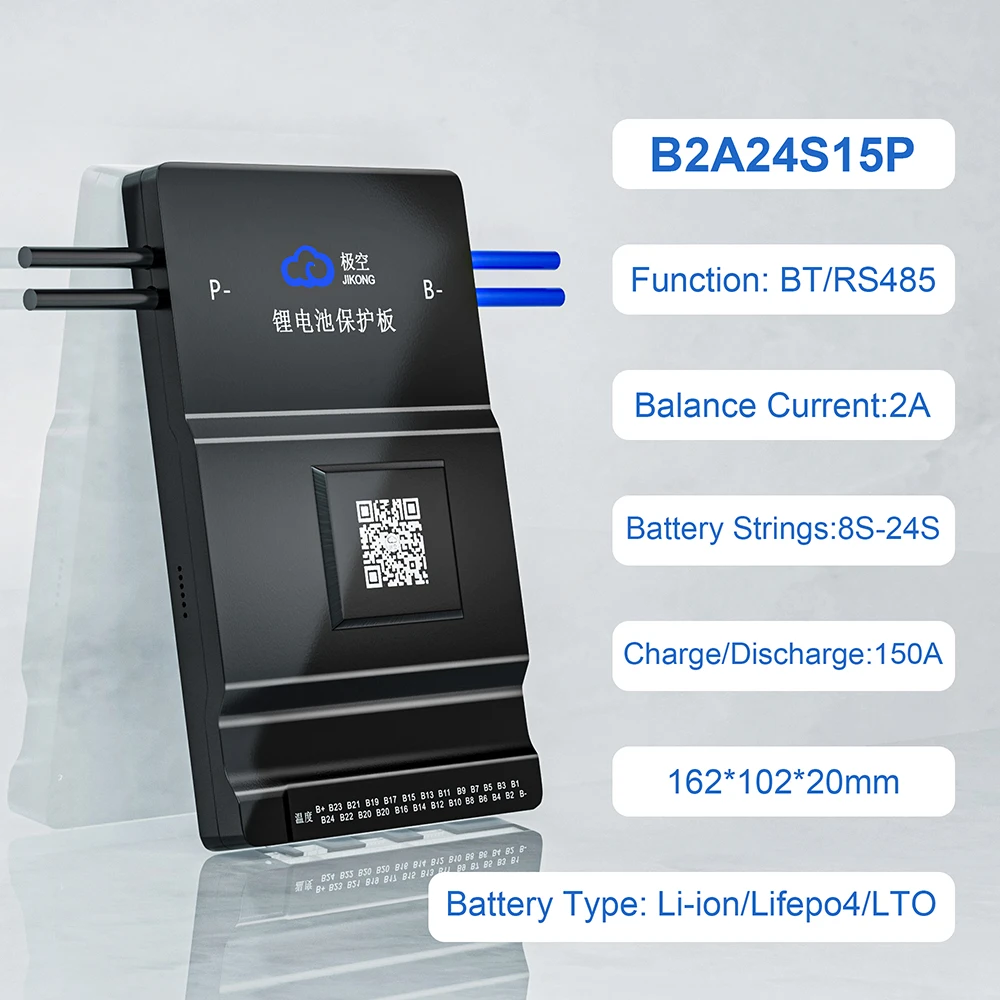 Smart JIKONG BMS Active Balance BMS 2A B2A24S15P 150A 200A Lithium Liion LiFepo4 LTO Battery BMS 8S 10 12S 14S 16S 17S 20S 24S