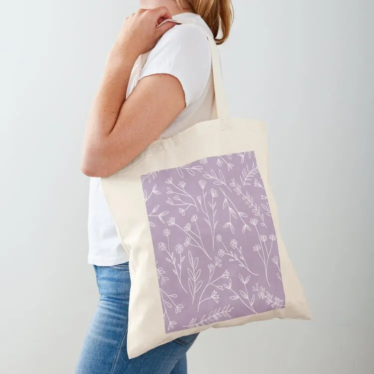 

Wildflowers Lilac Purple Zipper Pouch Tote Bag Women's shopper bag tote bag men tote bags aesthetic custom bags