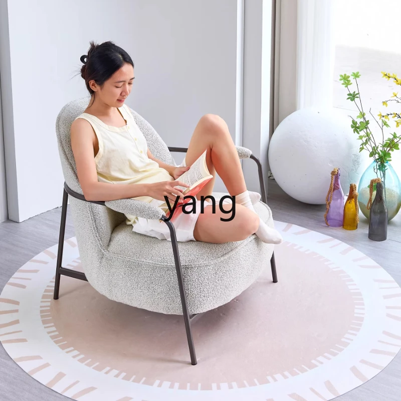LH  single leisure chair living room cotton and linen sofa chair skin-friendly and smooth armchair