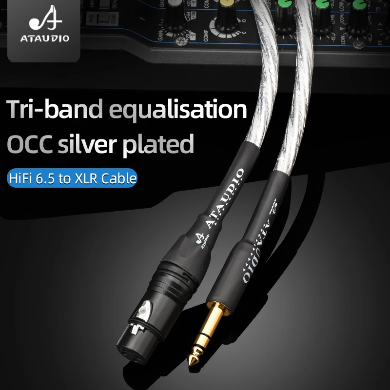 6N OCC HiFi Cable Audio 6.5mm to XLR Female Microphone Sound Cannon Cable For Audio Mixer Amplifier