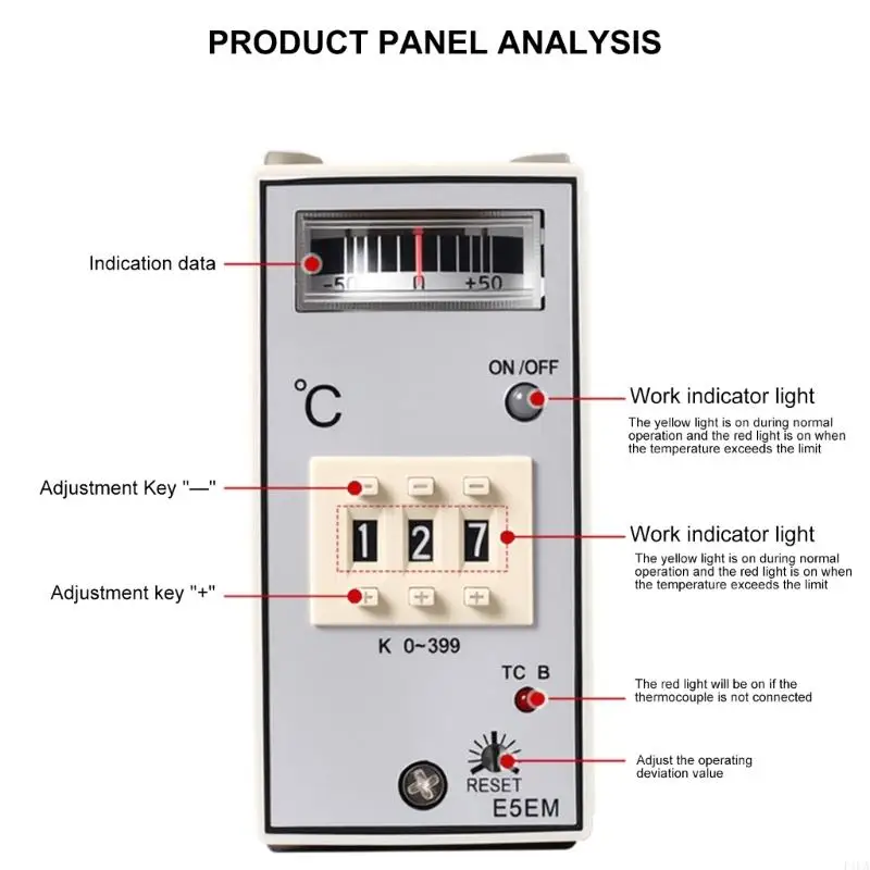 High Accuracy Digital Display Temperature Controller with K Type Sensors & Relays Output for Injection Molding Machines