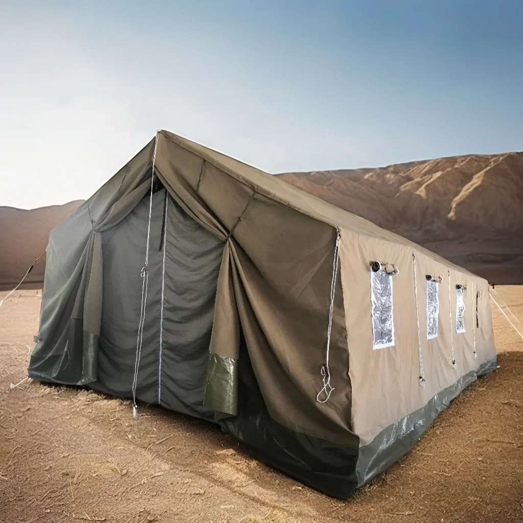 Saddlespan Frame Shelter Tent Double Layer Canvas Four-Season Waterproof Portable Desert Tenda Tents Keep Warm Sale