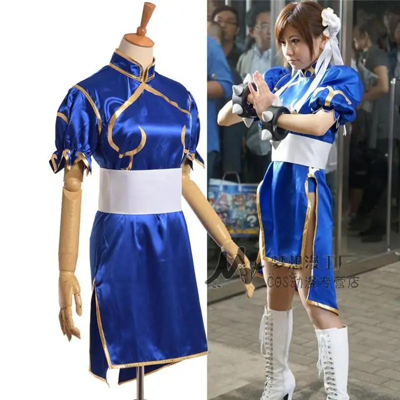أنيمي الطرفية الشارع Chunli الجيل الأول ملابس الملك شيونغسام هدية ارتداء مجموعة الزي الوالدين والطفل للأطفال