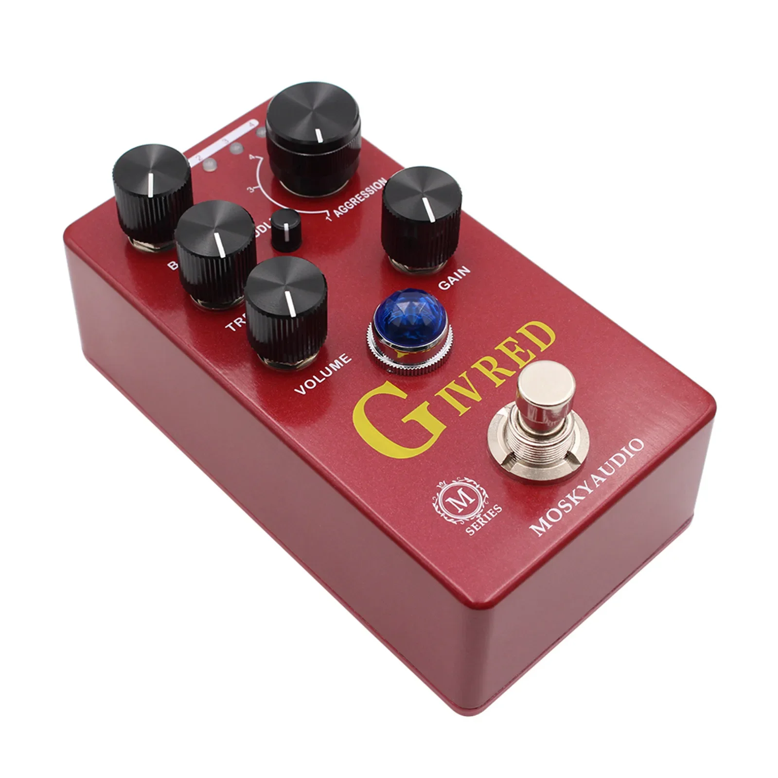 Pro Musician's Multi-Effect Pedal 4 True Bypass Modes + Dual Blue-Purple Channels for Guitar & Bass Mosky Audio