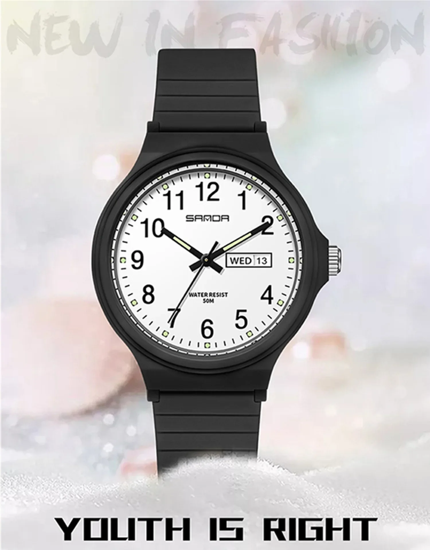 

Sanda 6060 New Double Calendar Electronic Quartz Watch Outdoor Waterproof Leisure Creative Male and Female Student Watch