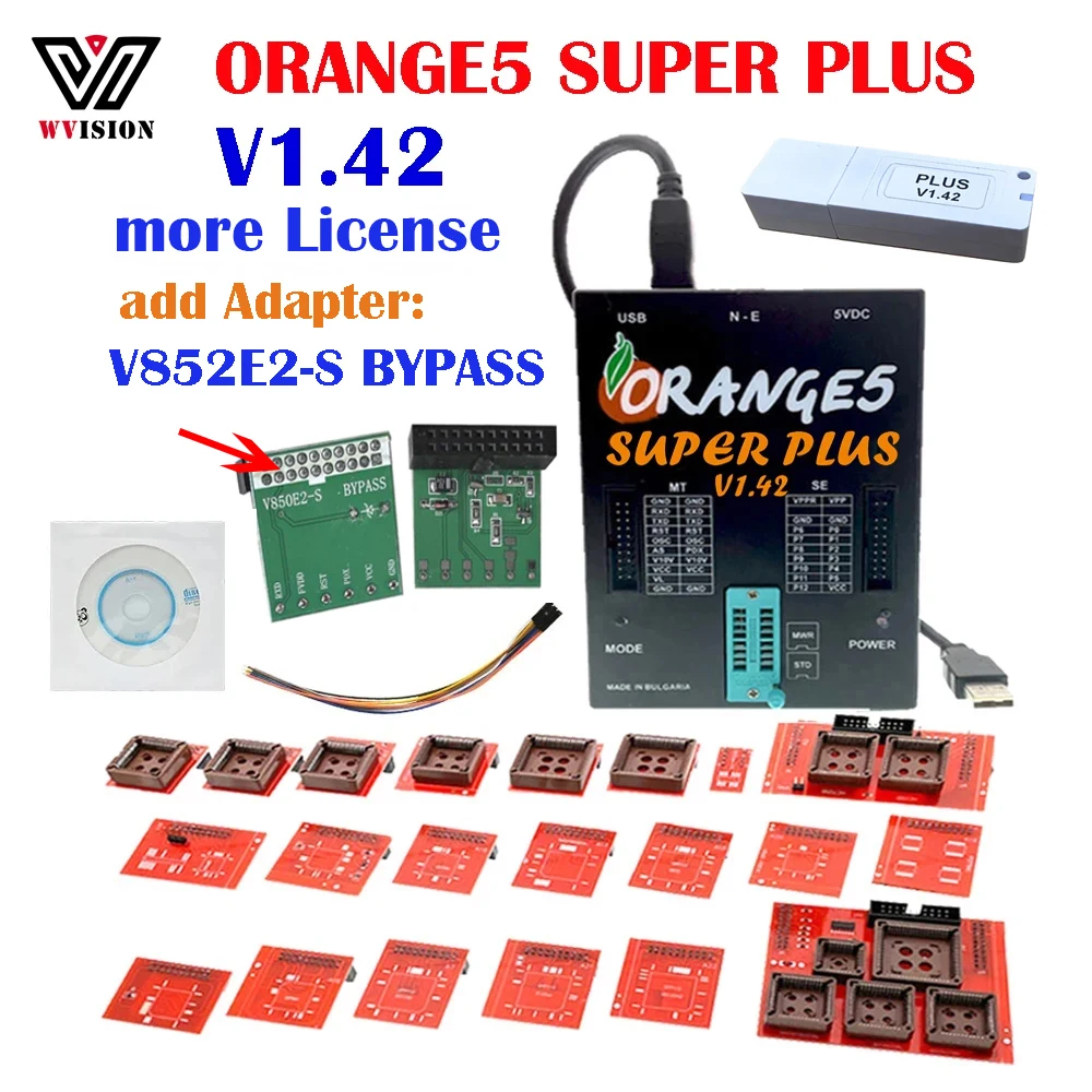 Full Activation V1.42 Orange5 Super Plus Programming With Full Adapter Orange 5 More License Fujitsu V7 RH850 V4 RL78 V850E2S