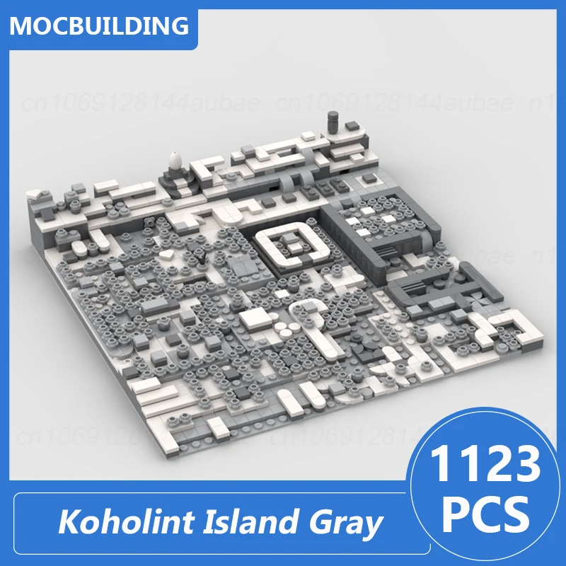 Link's Awakening & Koholint Island Mini Map Gray Moc Building Blocks Diy Assemble Bricks Architecture Display Xmas Toys Gifts