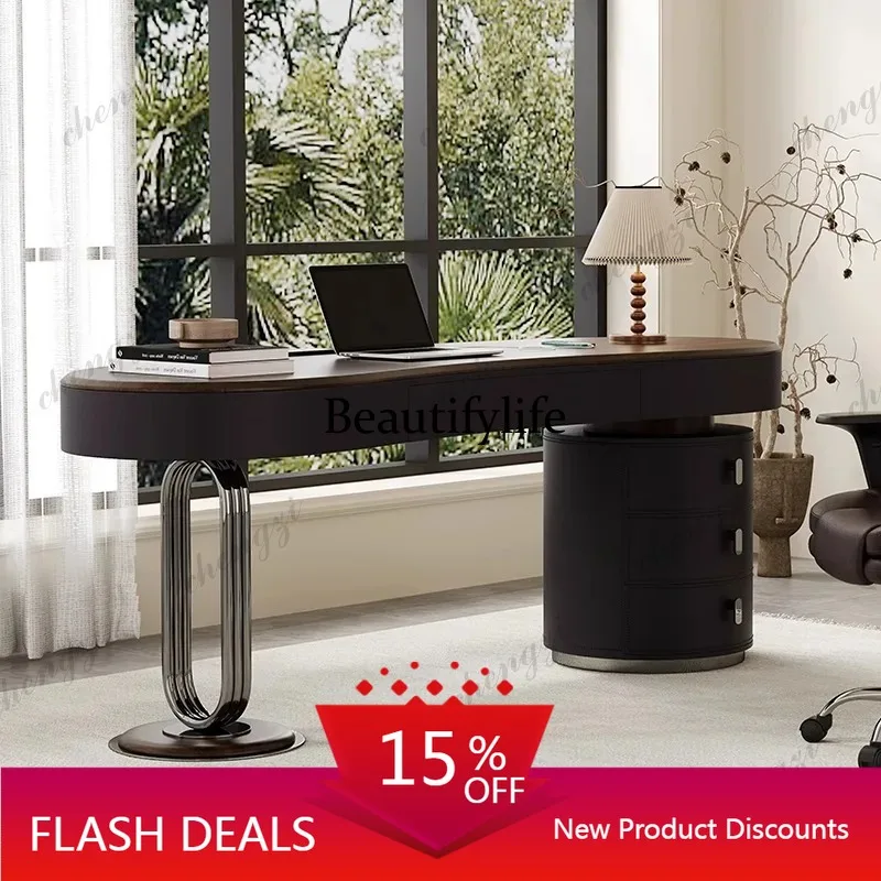 Escritorio de Computadora Moderno Q181, Escritorio de Juegos para Adultos, Elegante y de Lujo, Escritorio Ejecutivo de Madera para Oficina, Mueble para Ordenador