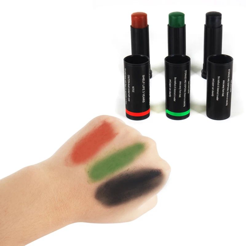 3Colors Camouflage Oil Pen Set CS Odorless Easy Clean Doodle Painting Stick DIY Artistic Performance HB-005