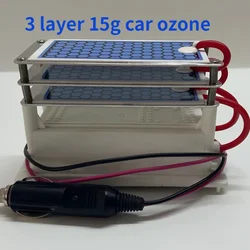 12V 15G Auto Luchtreiniger Ozon Generator 3 Laag Ozon Ceremic Plaat Lucht Ozonisator Ionizator