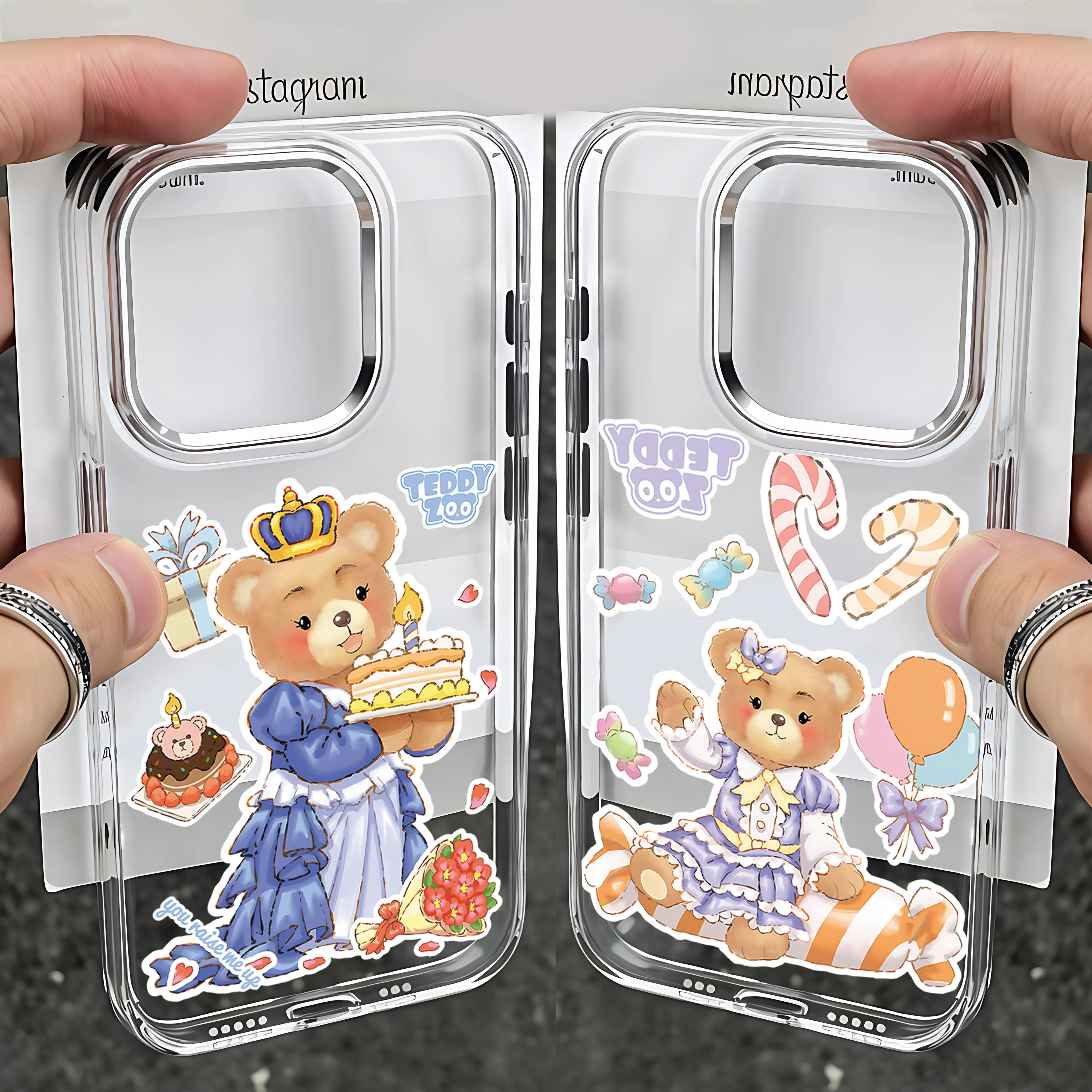 Cartoon Teddys Zoo Phone Case For Samsung Galaxy A57 A56 A36 A26 A55 A35 A16 A54 A34 A25 A24 A15 A14 A05S A05 A73 A53 A33 4G 5G