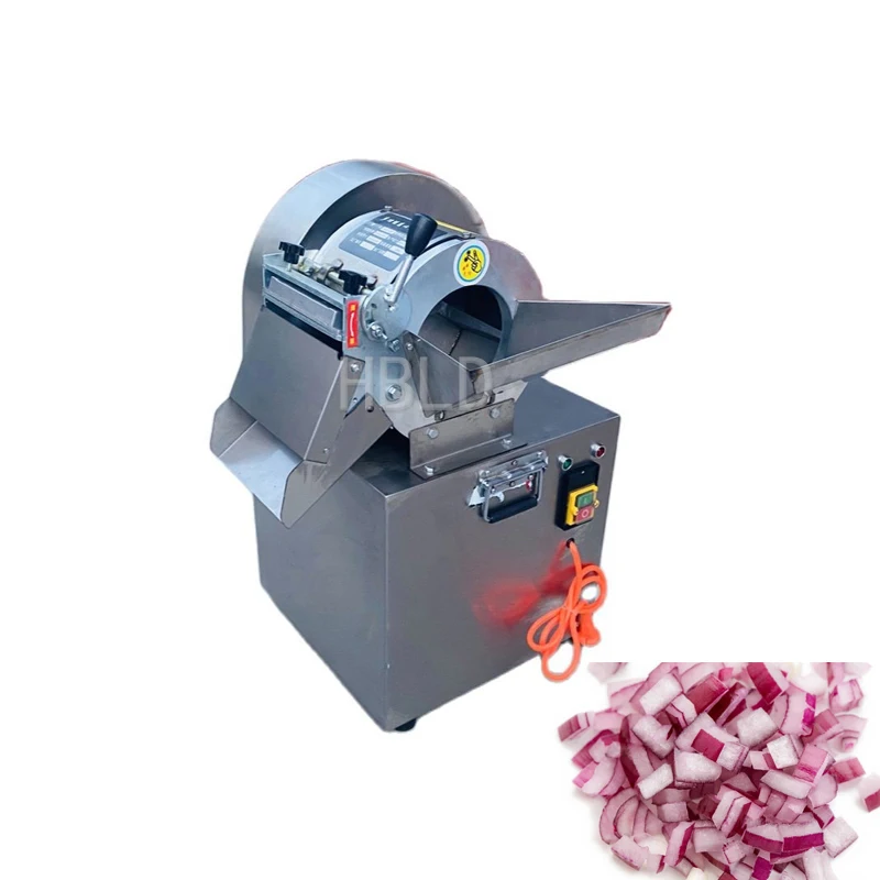 

Fully Automatic Electric Vegetable Cutter Commercial Small Scallions/Eggplants/Ginger/Tubers/Cabbage Shredder Potato Slicer