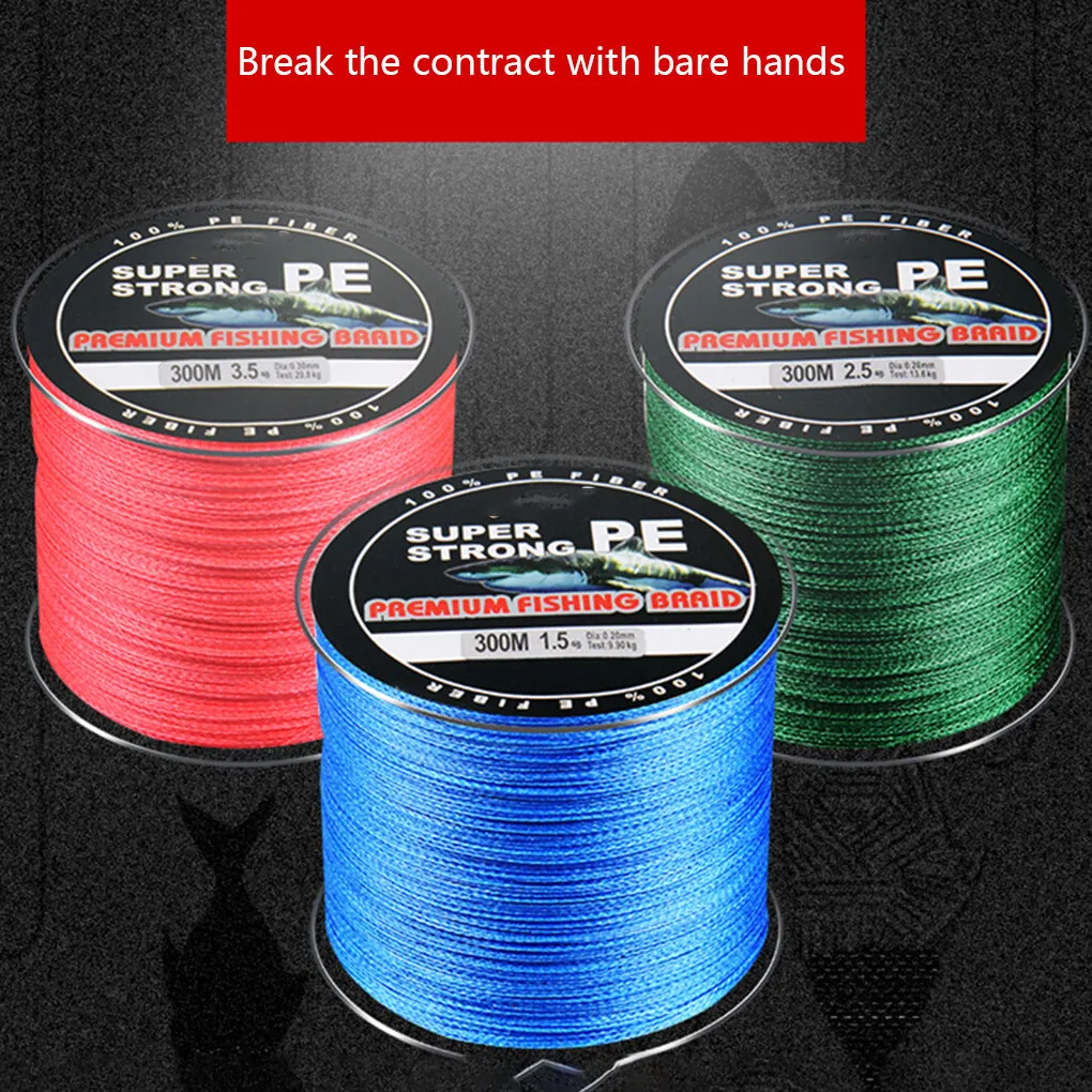 

300M PE Fishing Line 4 Strands Braided Fishing Line Super Strong Multifilament Sea Angling Supplies