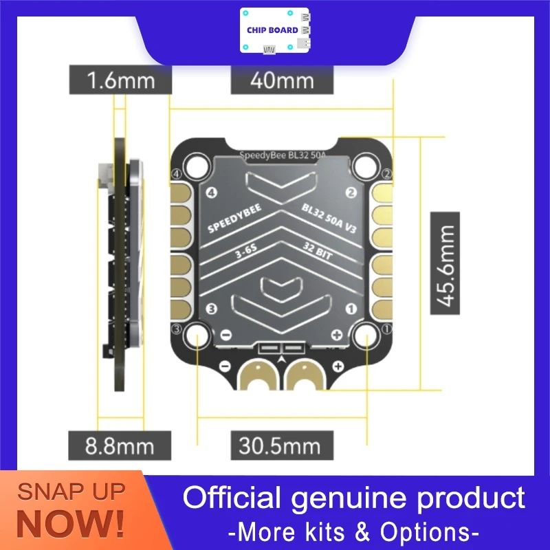SpeedyBee F7 V3 Flight Controller, Integrated Bluetooth & WiFi, Quick Mobile Setup, Full Betaflight/INAV Support