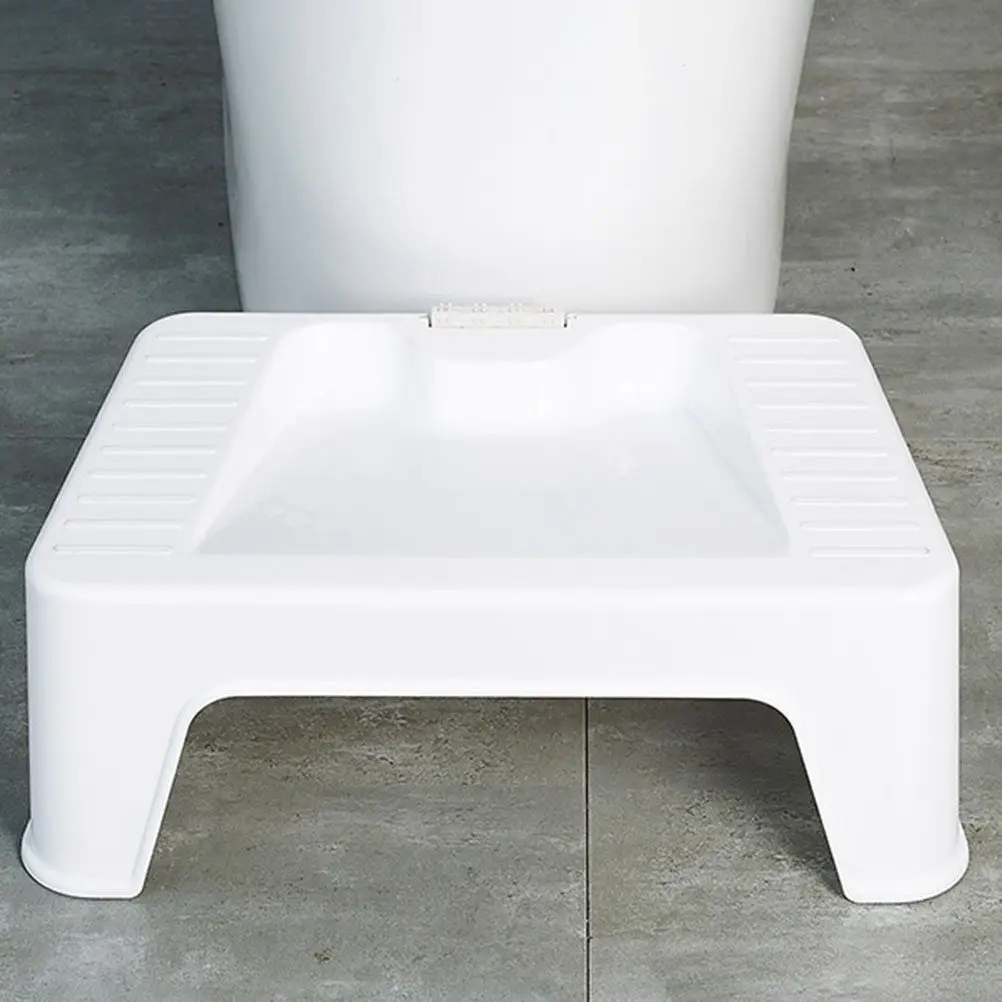 

1Pcs Bathroom Footstool Stable Non-Slip Step Stool with Roller Massager for Toilet Feet Support Home Office Use Small Foot Rest