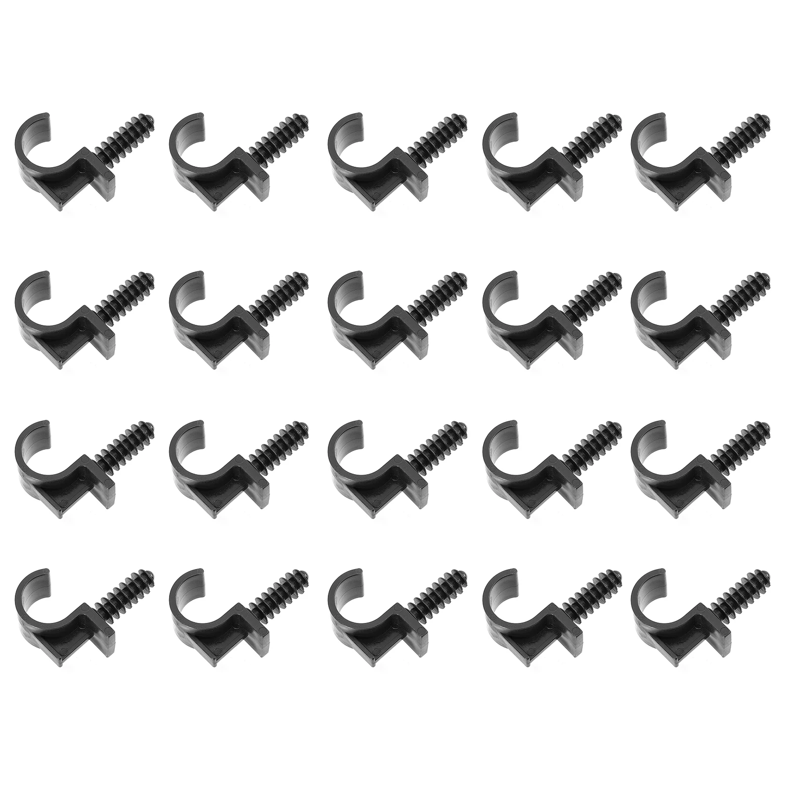 

100pcs Clip Plastic Line Pipe Clamp Line Clamp Garden Hose Fixing Tube Pipe Fixed Clips Universal Single Hardware