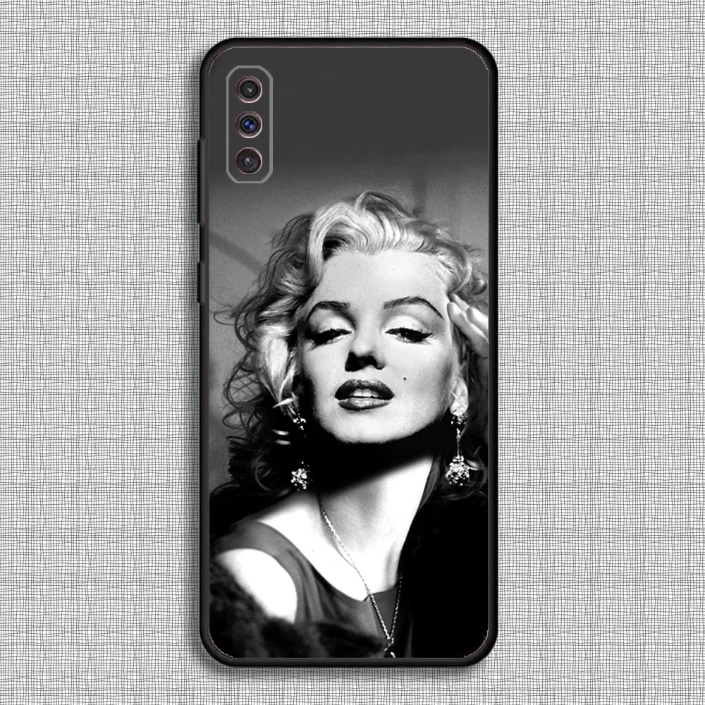 Marilyn Monroe Phone Case For Samsung S23,23,22,30,21,10,9,Note20 Ultra,Lite,Ultra,5G,Plus,FE,Black Soft Case