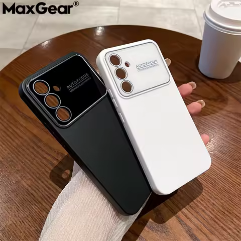 Luxury Liquid Silicone Large Window Phone Case For Samsung Galaxy S24 S23 S22 Ultra Plus A14 A24 A34 A54 A05S A15 5G Soft Cover