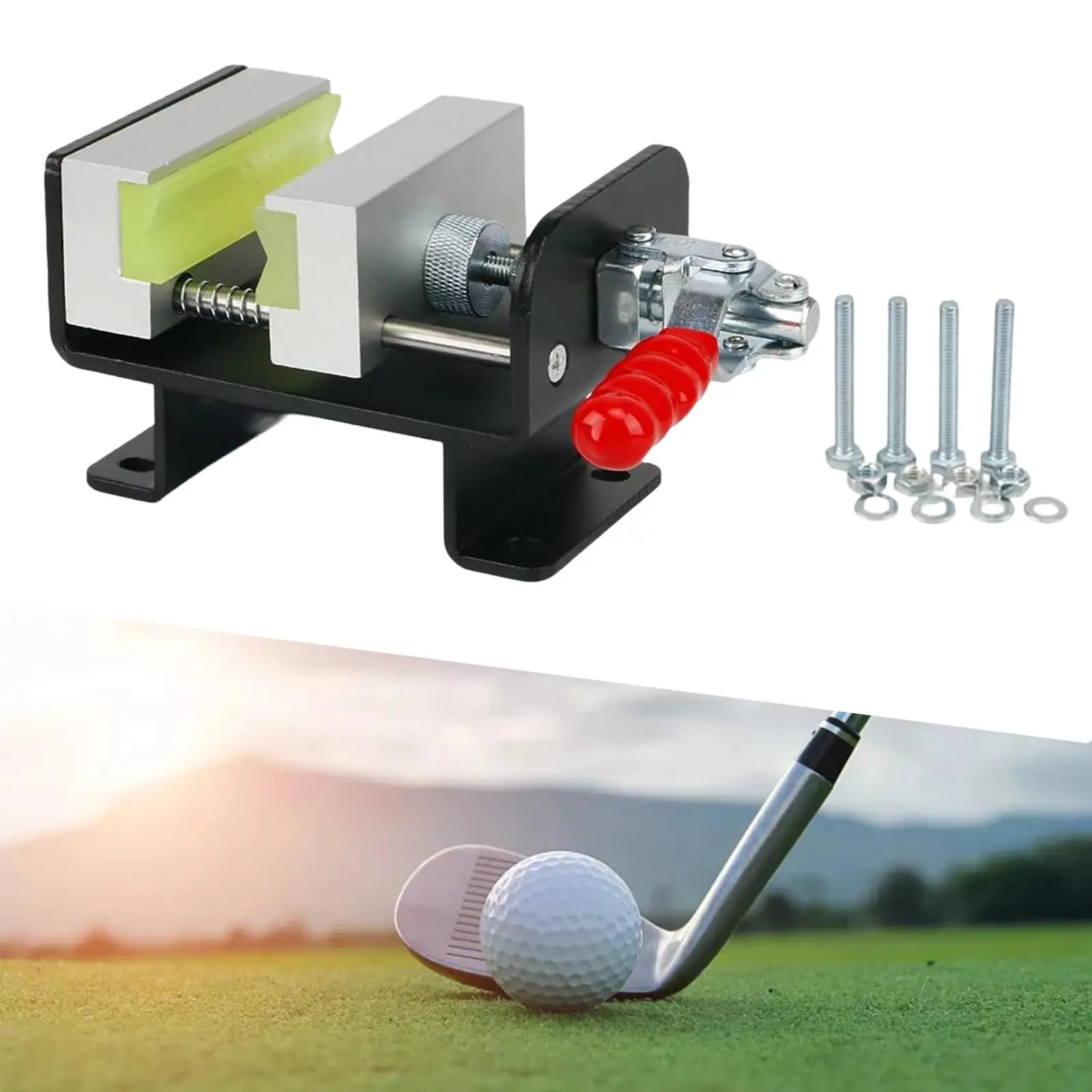 

Golf Club Regrip Vise Golf Vise Clamp Simple Tool with Screws Gift Regripping Golf Club Shaft Golf Club Shaft Clamp for Women