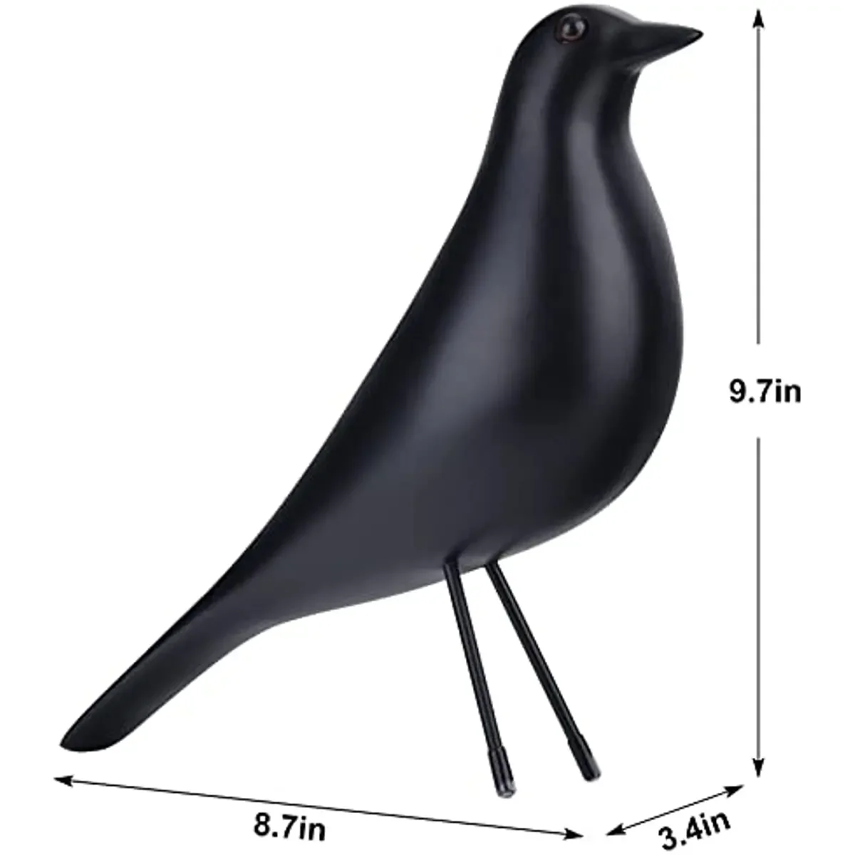 Eames Bird Figurine Resin Bird Statue Sculpture Modern Minimalist Bird Decorative Ornaments for Living Room Bedroom Office Decor