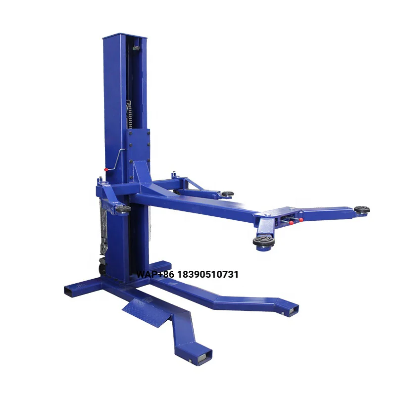 Hot Selling Space-saving Single Column 2.5 Ton Car Lift Jack Portable One Post Car Lift Car Workshop Lifting Equipment