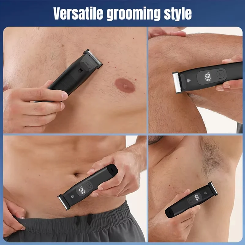 ที่กันหนวดเคราไฟฟ้าสําหรับผู้ชาย - กันน้ํา, การ์ดแบบปรับได้, ใช้งานได้หลากหลายสําหรับการตัดแต่ง, ขอบและโกนหนวด, ใช้แบบเปียก/แห้ง-A77G