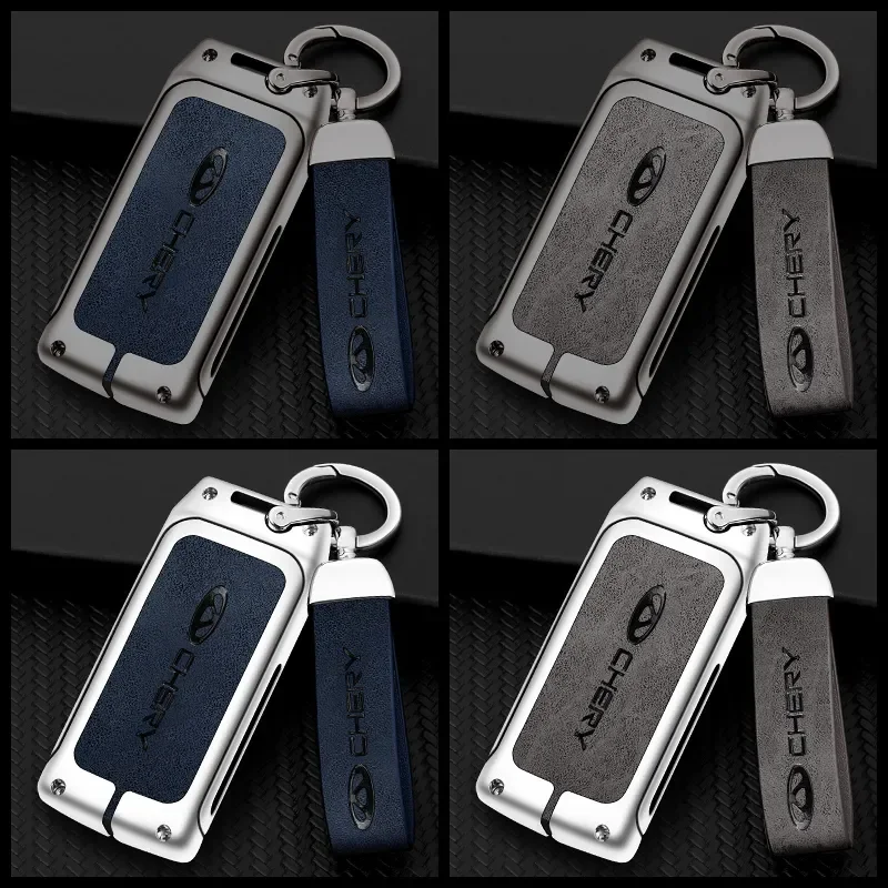 Zinc Alloy Car Remote Key Case Cover for Chery Tiggo7 5Xplus 3X Protection Shell Keychain Bag Keyless Interior Accessories