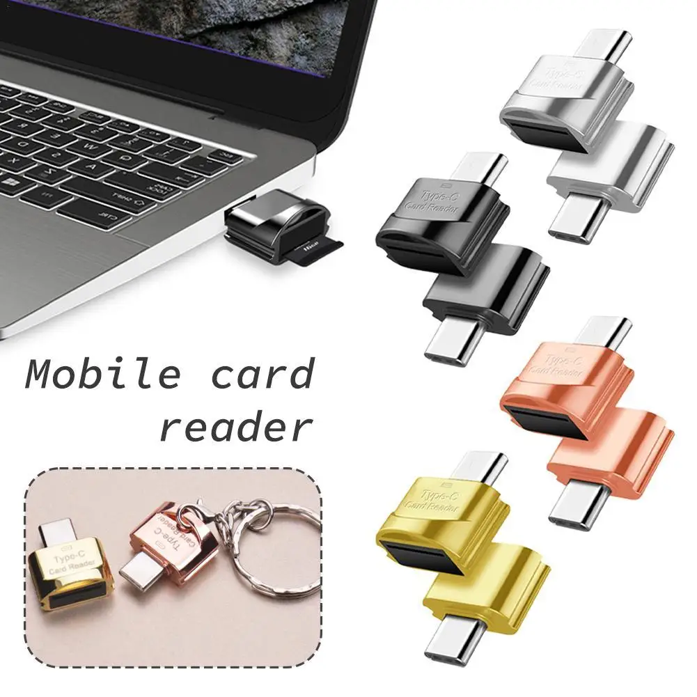 For Samsung Mini TF Card Reader Type-C To Micro-SD Adapter Type C To TF Adapter Lanyard Design Lightweight