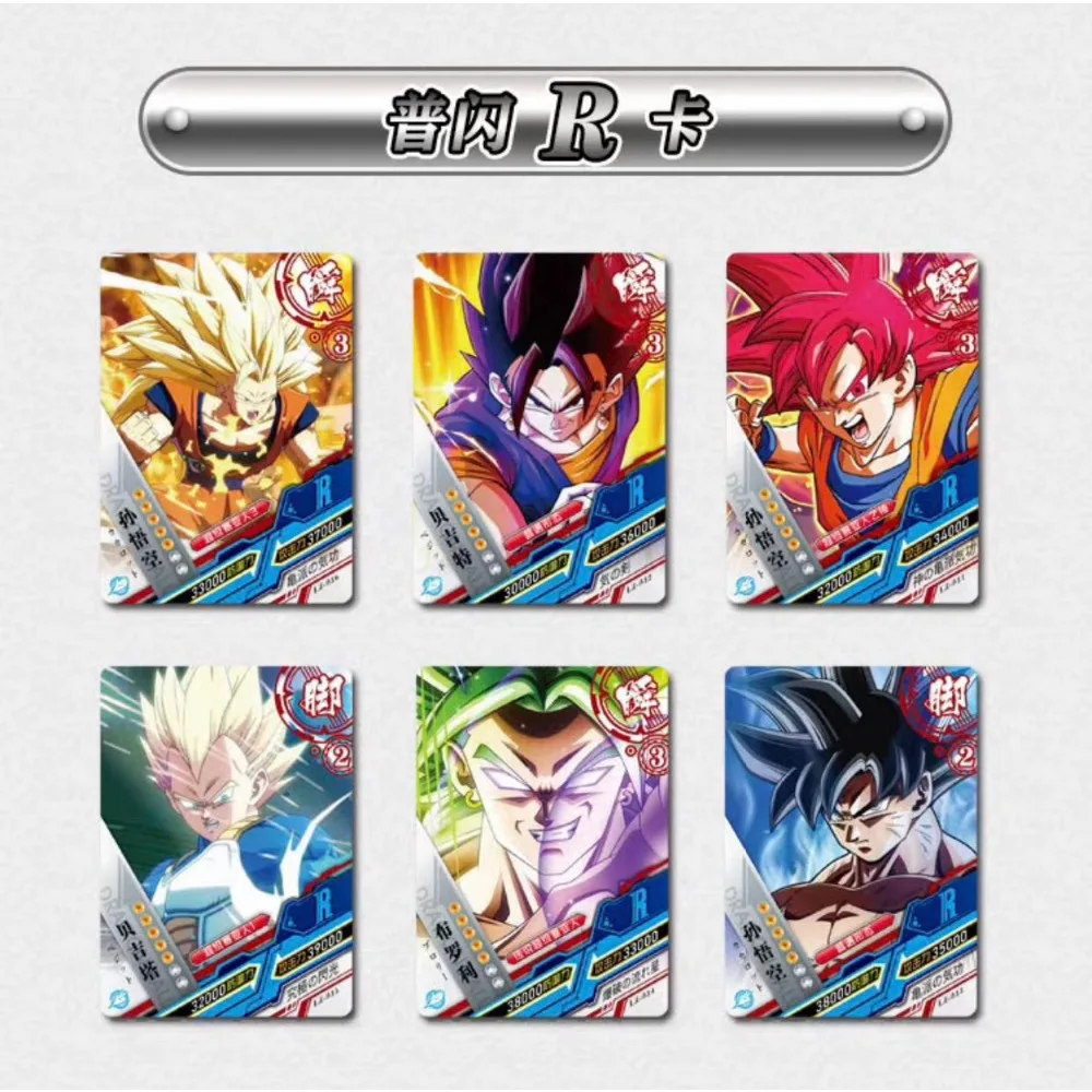 Wholesale Little Dinosaur Dragon Ball Cards Hot Blooded Son Goku High Rarity Exquisite Character Portrait Black Gold Cards Gifts