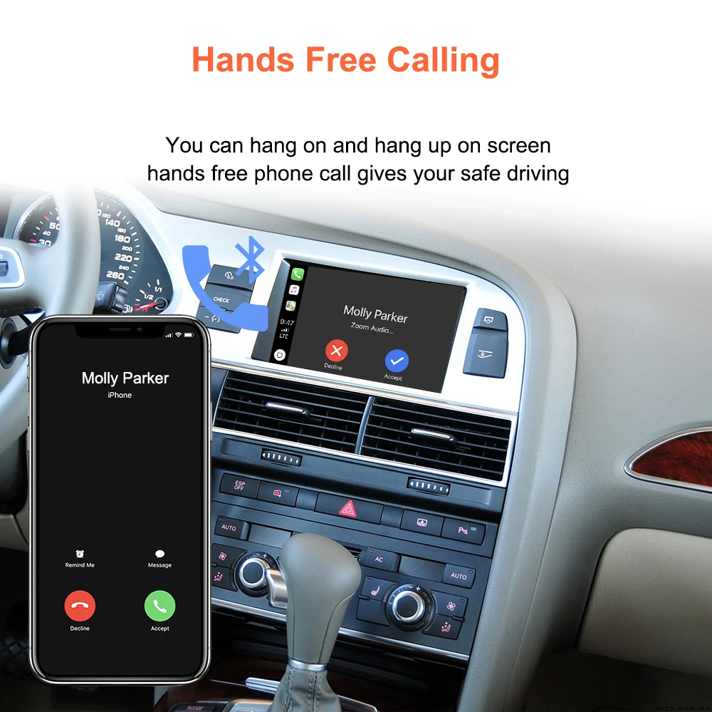 Bonroad Wireless CarPlay Interface für Audi A6 Q7 2009-2015 MMI 3G Android Auto Mirror Link AirPlay Rückfahrkamera Nachrüstsätze – Detail 12