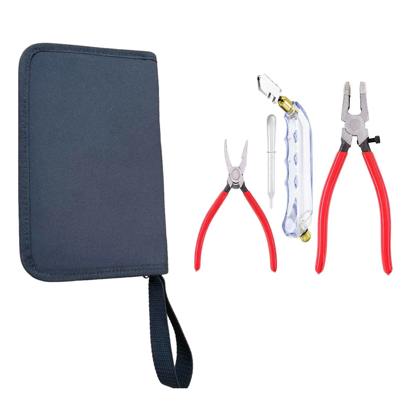 Glass Cutter Tool Kit, Running Pliers Glass Breaking Pliers for Mirror, Tiles,
