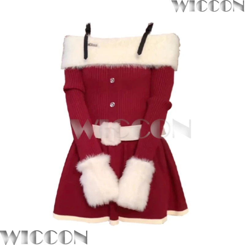 2026 عيد الميلاد فستان أحمر لعبة أنيمي تأثيري حلي حمالة تنورة قصيرة مثير ملابس امرأة ساخنة كوس دعوى مهرجان الهالوين #6