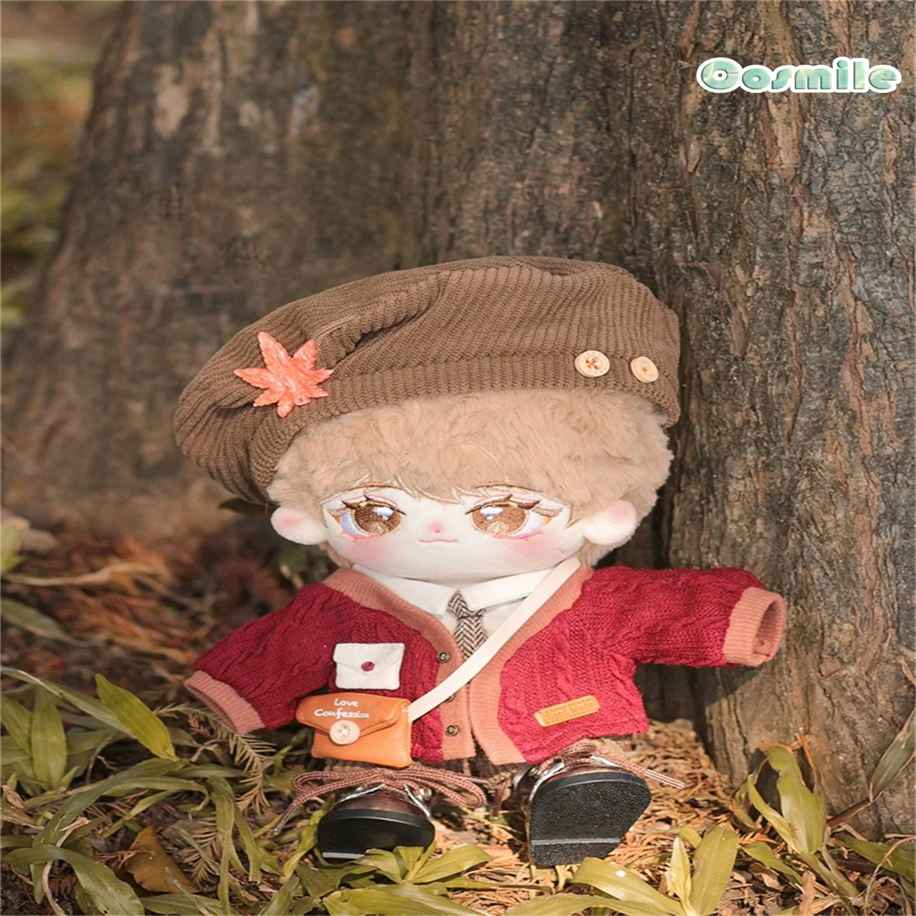 No attributes Kpop Star Idol Autumn Postman Sweater Maple Leaf for 20cm Plush Doll Stuffed Only Clothes Plushie Clothing KL