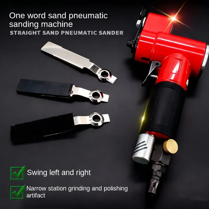Red Industrial Pneumatic and Powerful Weld Grinding and Automotive Paint Polishing Air Sander Left/Right Action