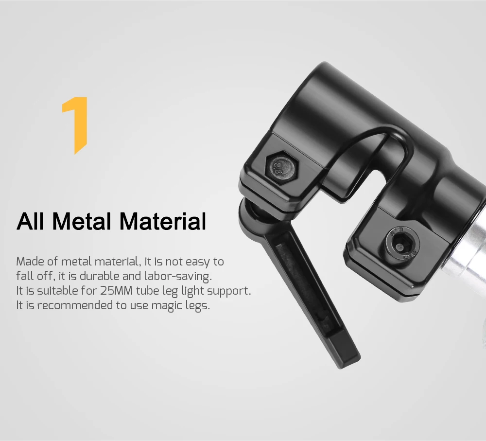 SH 2.6/3.3M Black&Silver Photography C Stand Light Stand Heavy Duty Stainless Steel Magic Leg Arm Crossbar Grip Head Tripod