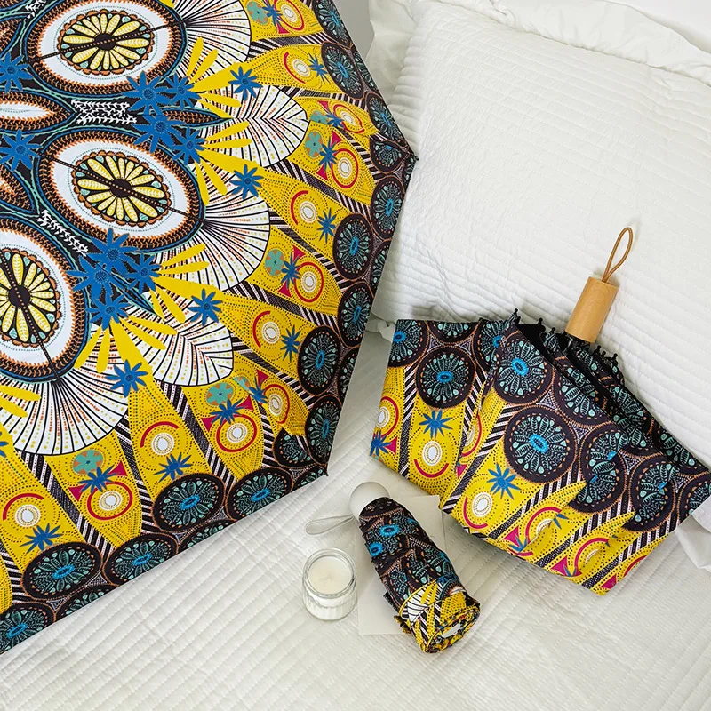 

Wholesale Digital Printing Sun Umbrella Retro Wind Umbrella Oil Painting Portable Automatic Sunscreen Parasol for Women