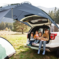 Waterproof Car Rear Tent Shade Camping Shelter Outdoor Car Tent Beach Sun Shelter Awning Shelter Automobile Rooftop Rain Canopy