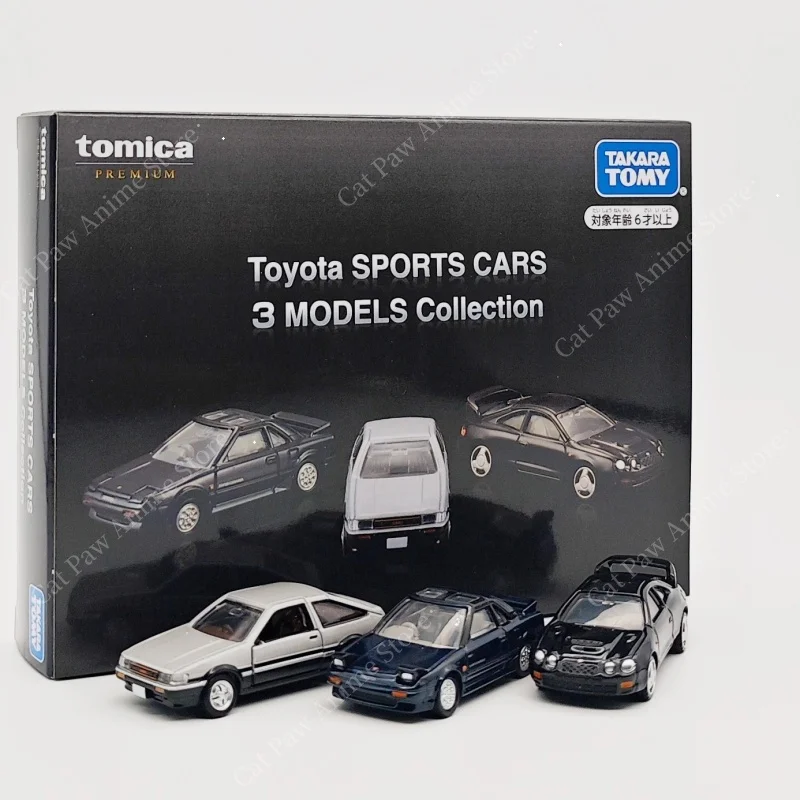 Tomica Premium Toyota Sports Cars 3 Models Collection MR2 Corolla Levin Celica GT-Four Diecast Car Collectible Toy