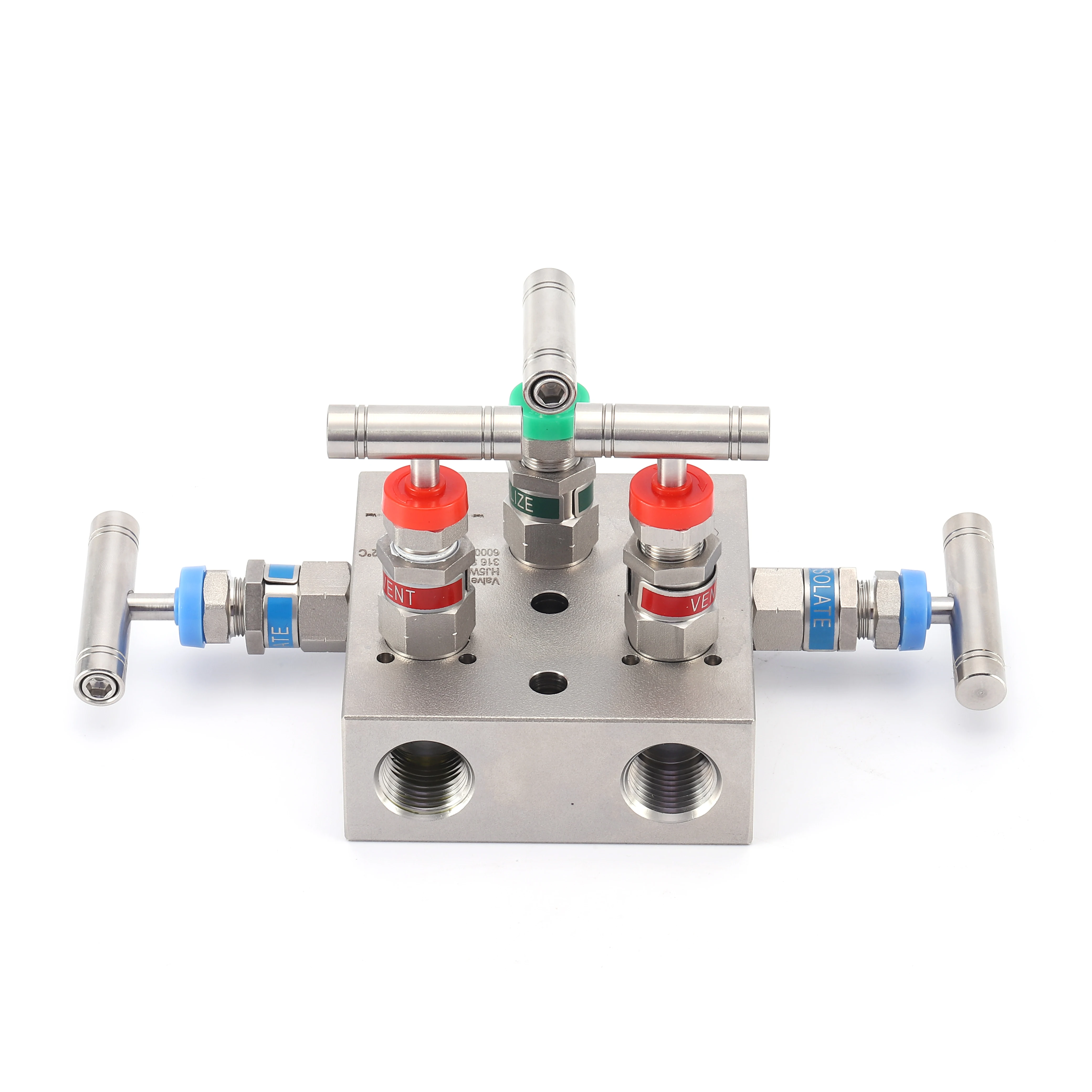 Qff3 ประเภท SS316 ห้าวาล์ว Manifolds ท่อร่วมสแตนเลส 5 วิธีสําหรับเครื่องส่งสัญญาณความดัน