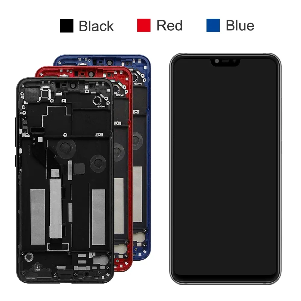 Pantalla LCD 6,26 probada de 100% pulgadas para Xiaomi Mi 8 Lite, montaje de digitalizador con pantalla táctil con marco para Xiaomi Mi8 Lite Mi 8X