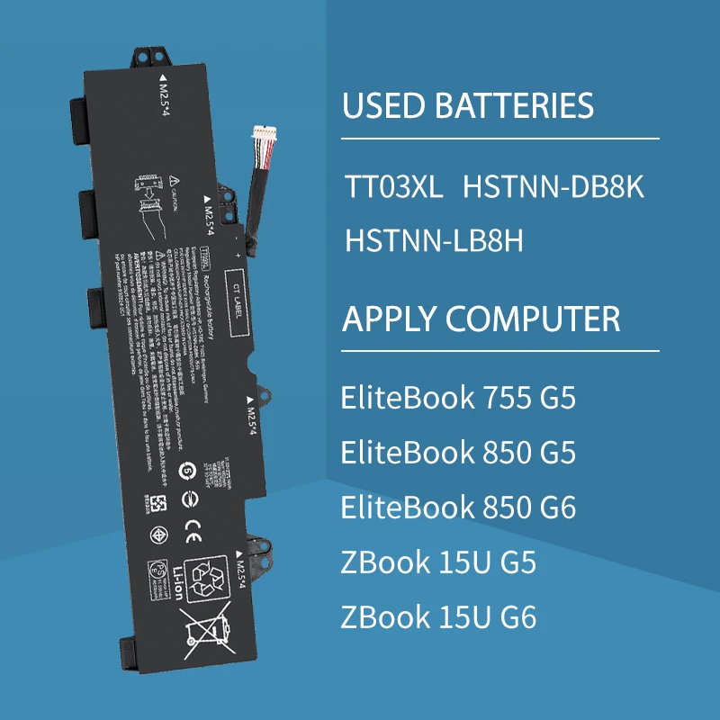 Somi-tt03xlバッテリー,hp elitebook 850,g5,g6,zbook 15u,g5,g6,g6,HSTNN-UB7T, HSTNN-LB8H,db8k,932824-2c1,933322-855