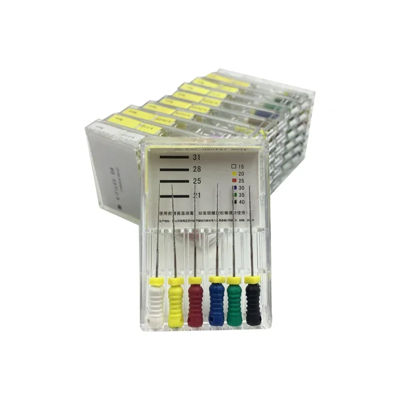 10 Boxes Dental Files Endodontic Stainless Steel K File Rotary Endo Root Canal Rotary Files 21mm 25mm