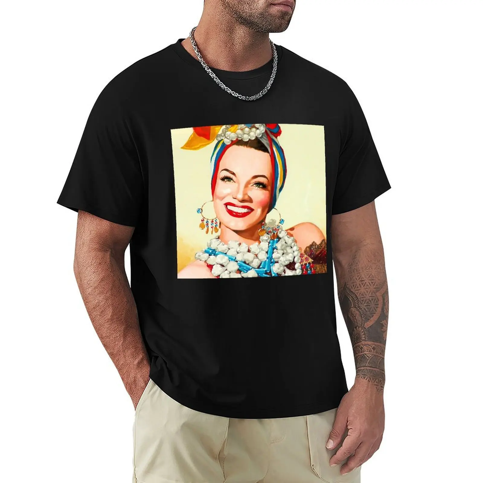 Painting of Carmen Miranda T-Shirt t shirts for man graphic tees T-Shirt