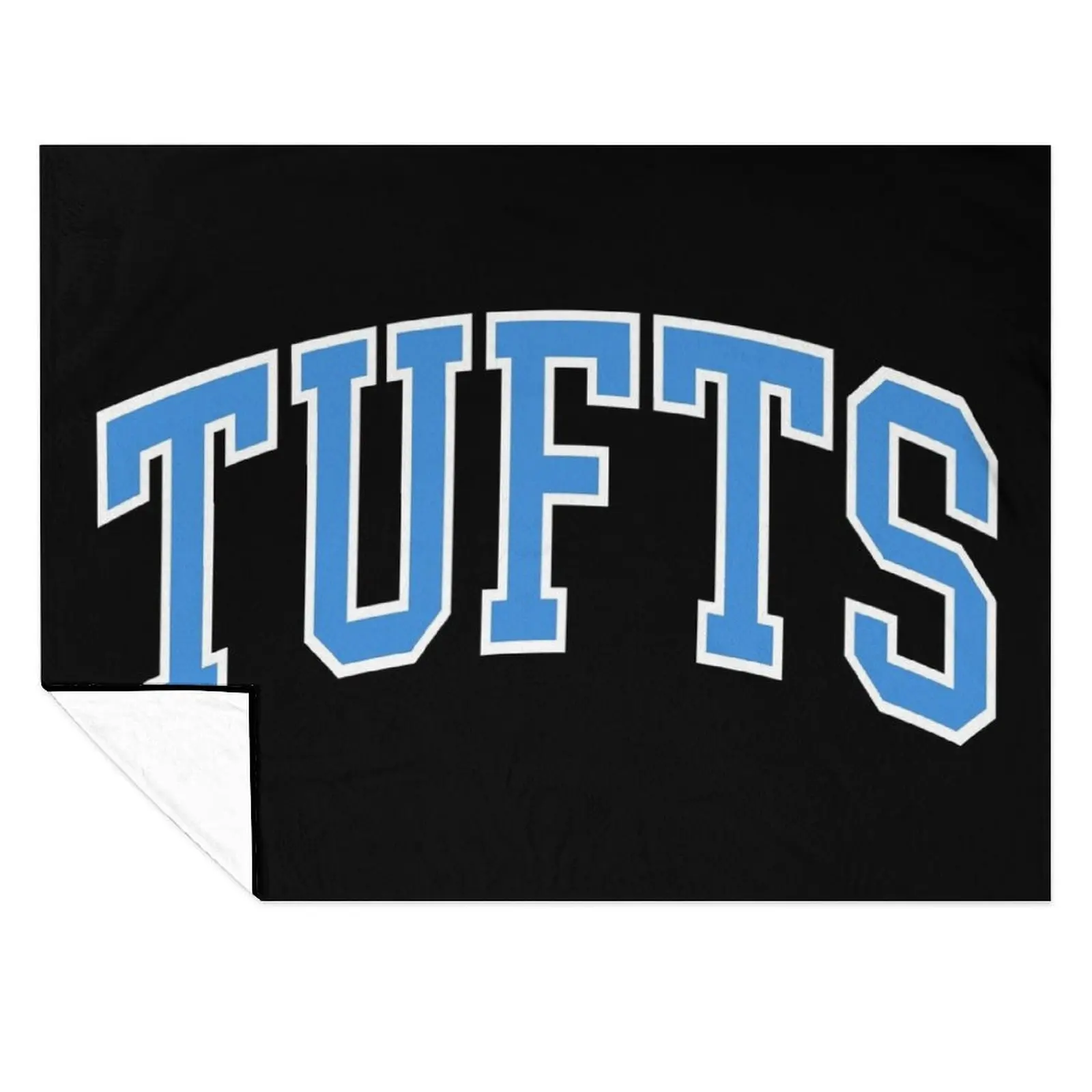 

tufts - college font curved Throw Blanket Furrys Travel wednesday Thins Blankets