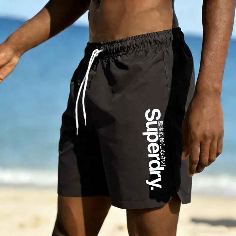 

Summer men's elasticated beach shorts - breathable and comfortable for exercise, fitness, holiday and leisure wear