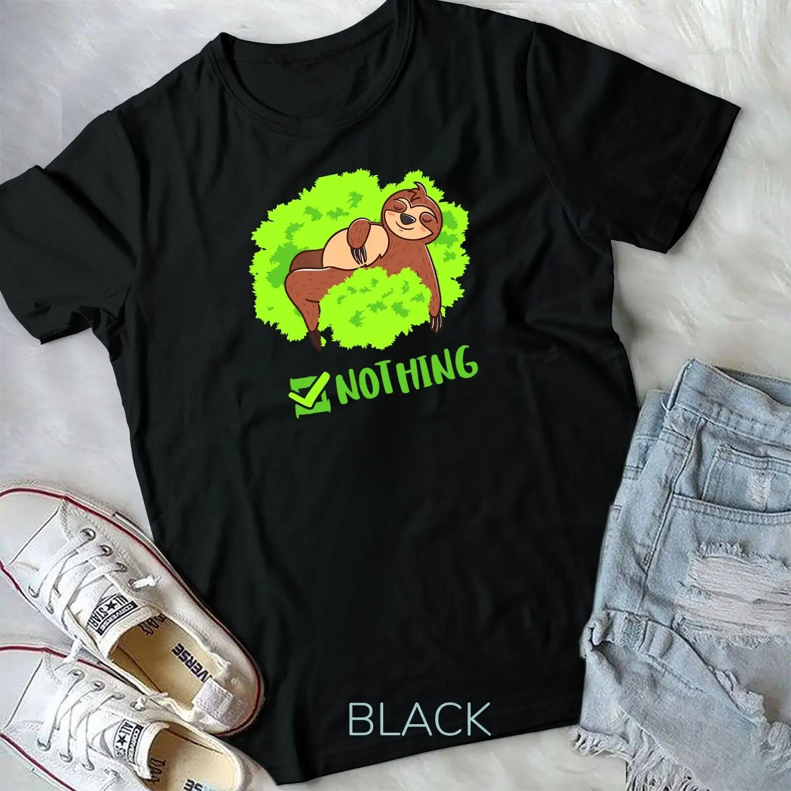 Sloth To Do List Lazy Sleeping Wildlife Zoologist Gift Idea Unisex T-shirt