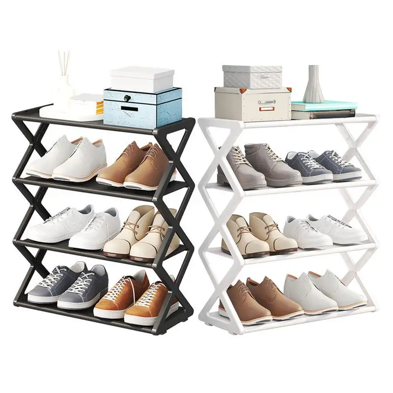 

Stackable Shoe Rack Space Saving Shoes Organizer Multi-Tier Dustproof Shoe Cabinet Storage For Home Dorm Entryway Room Balcony